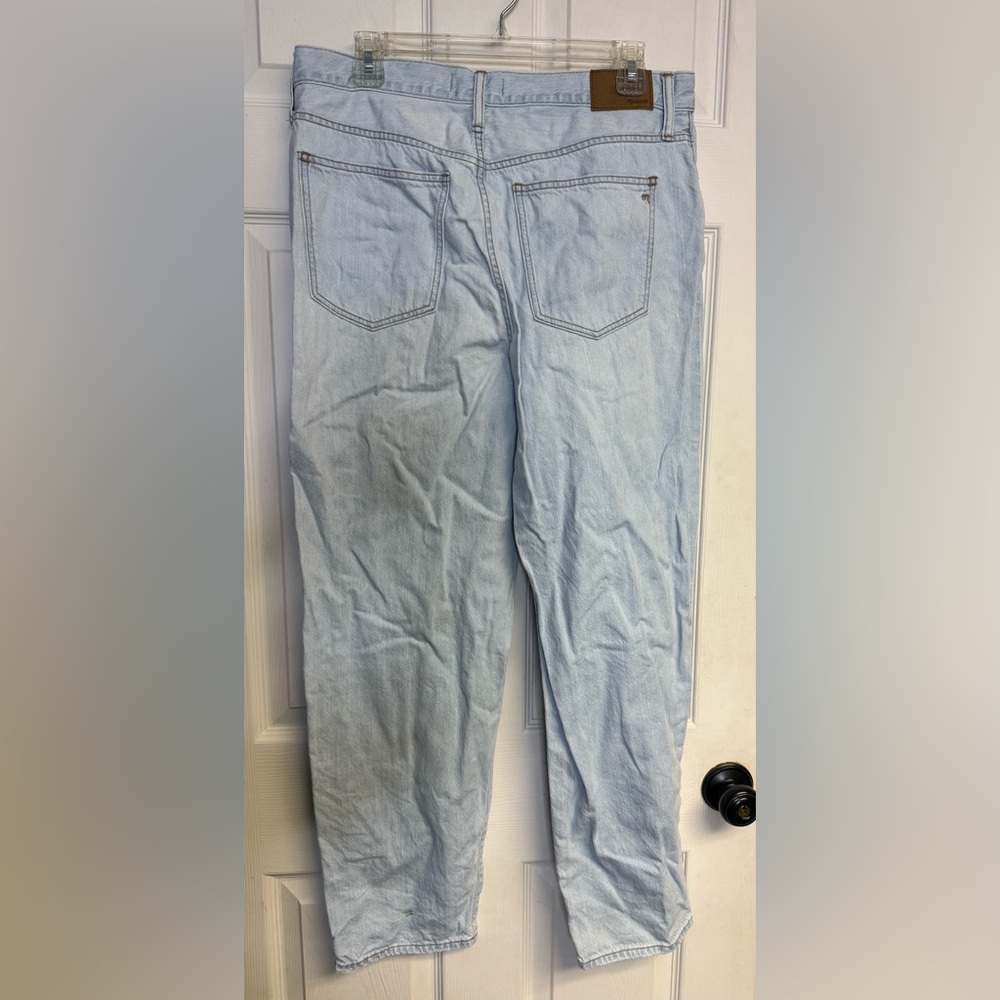 Madewell The Slouchy Boyjean Light Wash Jeans Distressed Size 29” Waist - Picture 4 of 14